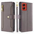 For Motorola Moto G Stylus 5G 2024 Sheep Texture Cross-body Zipper Wallet Leather Phone Case(Grey) - Motorola Cases by PMC TechLife | Online Shopping South Africa | PMC TechLife | Buy Now Pay Later Mobicred