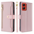 For Motorola Moto G Stylus 5G 2024 Sheep Texture Cross-body Zipper Wallet Leather Phone Case(Pink) - Motorola Cases by PMC TechLife | Online Shopping South Africa | PMC TechLife | Buy Now Pay Later Mobicred
