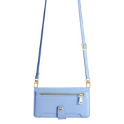 For Motorola Edge 50 Pro 5G Sheep Texture Cross-body Zipper Wallet Leather Phone Case(Blue)