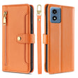 For Motorola Moto G 5G 2024 Sheep Texture Cross-body Zipper Wallet Leather Phone Case(Orange) - Motorola Cases by PMC TechLife | Online Shopping South Africa | PMC TechLife | Buy Now Pay Later Mobicred