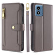 For Motorola Moto G 5G 2024 Sheep Texture Cross-body Zipper Wallet Leather Phone Case(Grey) - Motorola Cases by PMC TechLife | Online Shopping South Africa | PMC TechLife | Buy Now Pay Later Mobicred