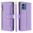 For Motorola Moto G 5G 2024 Sheep Texture Cross-body Zipper Wallet Leather Phone Case(Purple) - Motorola Cases by PMC TechLife | Online Shopping South Africa | PMC TechLife | Buy Now Pay Later Mobicred