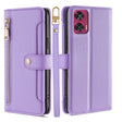 For Motorola Edge 50 Fusion 5G Sheep Texture Cross-body Zipper Wallet Leather Phone Case(Purple) - Motorola Cases by PMC TechLife | Online Shopping South Africa | PMC TechLife | Buy Now Pay Later Mobicred