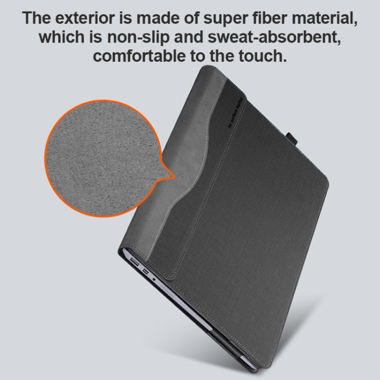 For Microsoft Surface Laptop 6 15 inch Laptop PU Leather Protective Case(Space Ash) - Others by PMC TechLife | Online Shopping South Africa | PMC TechLife | Buy Now Pay Later Mobicred