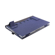 For Microsoft Surface Laptop 6 15 inch Cloth Texture Laptop Leather Case With Stand Function(Blue)