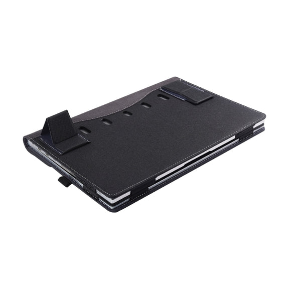 For Microsoft Surface Book 3 / 2 / 1 13.5 inch Cloth Texture Laptop Leather Case With Stand Function(Black)
