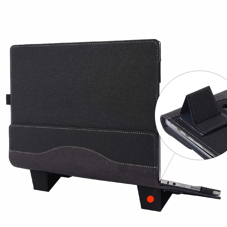 For Microsoft Surface Book 3 / 2 15 inch Cloth Texture Laptop Leather Case With Stand Function(Black)
