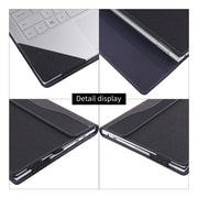 For Microsoft Surface Book 3 / 2 15 inch Cloth Texture Laptop Leather Case With Stand Function(Black)