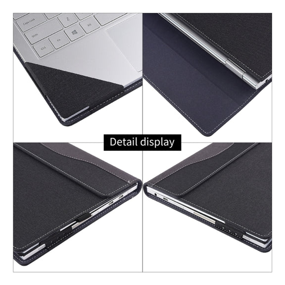 For Microsoft Surface Book 3 / 2 15 inch Cloth Texture Laptop Leather Case With Stand Function(Black)