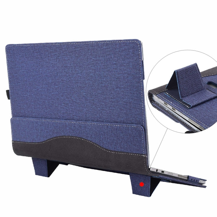 For Microsoft Surface Book 3 / 2 15 inch Cloth Texture Laptop Leather Case With Stand Function(Blue)