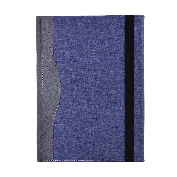 For Microsoft Surface Laptop 6 15 inch Cloth Texture Laptop Leather Protective Case(Deep Blue)