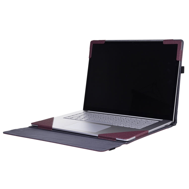 For Microsoft Surface Laptop 6 15 inch Cloth Texture Laptop Leather Protective Case(Wine Red) - free shipping - PMC TechLife - Order now!