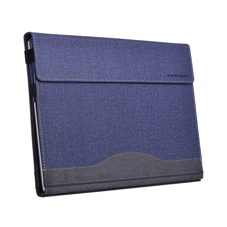 For Lenovo ThinkPad X1 Carbon Gen 11 Cloth Texture Laptop Leather Protective Case(Deep Blue)