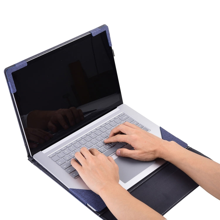 For Lenovo ThinkPad X1 Carbon Gen 11 Cloth Texture Laptop Leather Protective Case(Deep Blue)