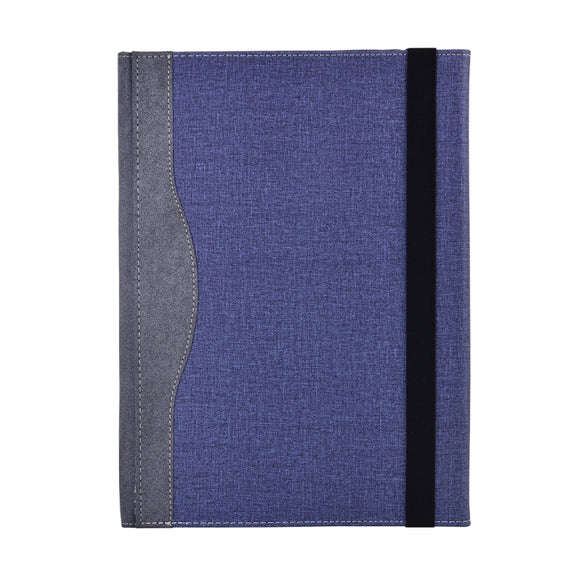 For Lenovo ThinkPad X1 Carbon Gen 10 Cloth Texture Laptop Leather Protective Case(Deep Blue)