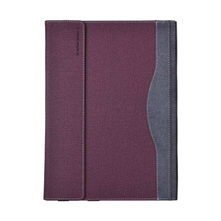 For Lenovo ThinkPad X1 Yoga Gen 8 14 inch Cloth Texture Laptop Leather Protective Case(Wine Red)