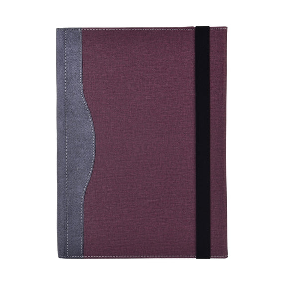 For Lenovo ThinkPad X1 Yoga Gen 8 14 inch Cloth Texture Laptop Leather Protective Case(Wine Red)