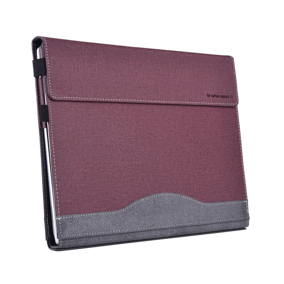 For Lenovo ThinkPad X1 Yoga Gen 8 14 inch Cloth Texture Laptop Leather Protective Case(Wine Red)