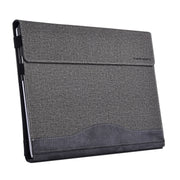 For Lenovo ThinkPad X1 Yoga Gen 4 Cloth Texture Laptop Leather Protective Case(Space Ash)