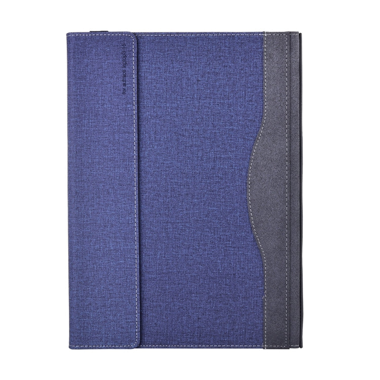 For Lenovo ThinkPad X1 Carbon Gen 7 Cloth Texture Laptop Leather Protective Case(Deep Blue)