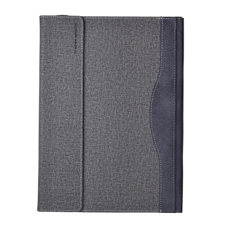 For Lenovo ThinkPad X1 Yoga Gen 6 Cloth Texture Laptop Leather Protective Case(Space Ash)