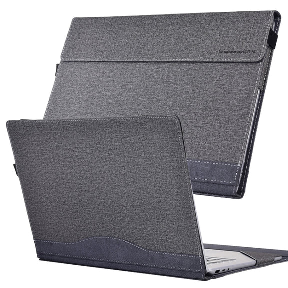 For Lenovo ThinkPad X1 Yoga Gen 6 Cloth Texture Laptop Leather Protective Case(Space Ash)
