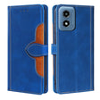 For Motorola Moto G Play 4G 2024 Skin Feel Magnetic Buckle Leather Phone Case(Blue) - Motorola Cases by PMC Jewellery | Online Shopping South Africa | PMC Jewellery | Buy Now Pay Later Mobicred