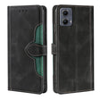 For Motorola Edge 5G 2024 Skin Feel Magnetic Buckle Leather Phone Case(Black) - Motorola Cases by PMC Jewellery | Online Shopping South Africa | PMC Jewellery | Buy Now Pay Later Mobicred