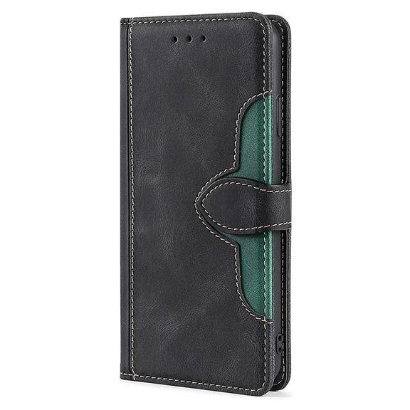 For Motorola Edge 5G 2024 Skin Feel Magnetic Buckle Leather Phone Case(Black)