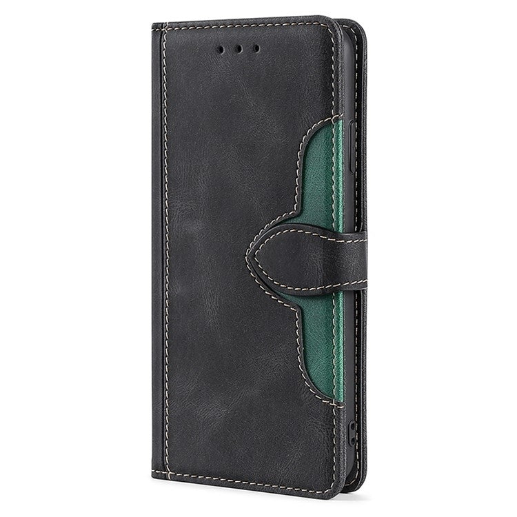 For Motorola Edge 5G 2024 Skin Feel Magnetic Buckle Leather Phone Case(Black)