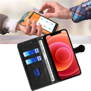 For Motorola Edge 5G 2024 Skin Feel Magnetic Buckle Leather Phone Case(Black)