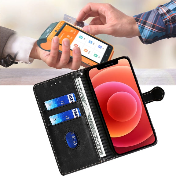 For Motorola Edge 5G 2024 Skin Feel Magnetic Buckle Leather Phone Case(Black)