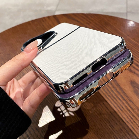 For Huawei Pura 70 Electroplating Oblique Texture Shockproof Phone Case(Purple)