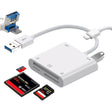 7 in 1 USB 3.0 + 8 Pin Interface Multi-function OTG Card Reader(White) - U Disk & Card Reader by PMC TechLife | Online Shopping South Africa | PMC TechLife | Buy Now Pay Later Mobicred