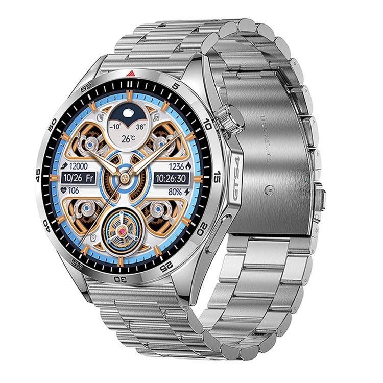 GTS4/LT09 1.5 inch IP67 Fitness Wellness Smart Watch Support Bluetooth Call / Sleep / Blood Oxygen / Heart Rate Health Monitor, Steel Strap(Silver) - Smart Watches by PMC TechLife | Online Shopping South Africa | PMC TechLife | Buy Now Pay Later Mobicred