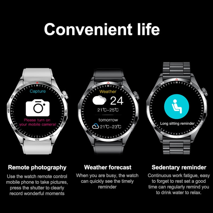 LEMFO GTS4/LT09 1.5 inch IP67 Fitness Wellness Smart Watch Support Bluetooth Call / Sleep / Blood Oxygen / Heart Rate Health Monitor, Steel Strap(Balck) - Smart Watches by LEMFO | Online Shopping South Africa | PMC TechLife | Buy Now Pay Later Mobicred