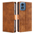 For Motorola Moto G Play 4G 2024 Skin Feel Crocodile Magnetic Clasp Leather Phone Case(Brown) - free shipping - PMC Jewellery - Order now!