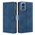 For Motorola Moto G Play 4G 2024 Skin Feel Crocodile Magnetic Clasp Leather Phone Case(Blue) - free shipping - PMC Jewellery - Order now!