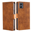 For Motorola Edge 5G 2024 Skin Feel Crocodile Magnetic Clasp Leather Phone Case(Brown) - Motorola Cases by PMC Jewellery | Online Shopping South Africa | PMC Jewellery | Buy Now Pay Later Mobicred