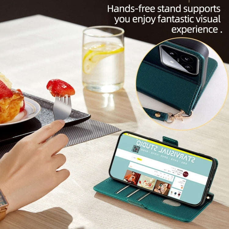 For Huawei Pura 70 5G Crossbody Chain Leather Phone Case(Green) - Huawei Cases by PMC Jewellery | Online Shopping South Africa | PMC Jewellery | Buy Now Pay Later Mobicred