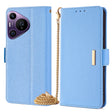 For Huawei Pura 70 Pro / 70 Pro+ 5G Crossbody Chain Leather Phone Case(Blue) - Huawei Cases by PMC Jewellery | Online Shopping South Africa | PMC Jewellery | Buy Now Pay Later Mobicred