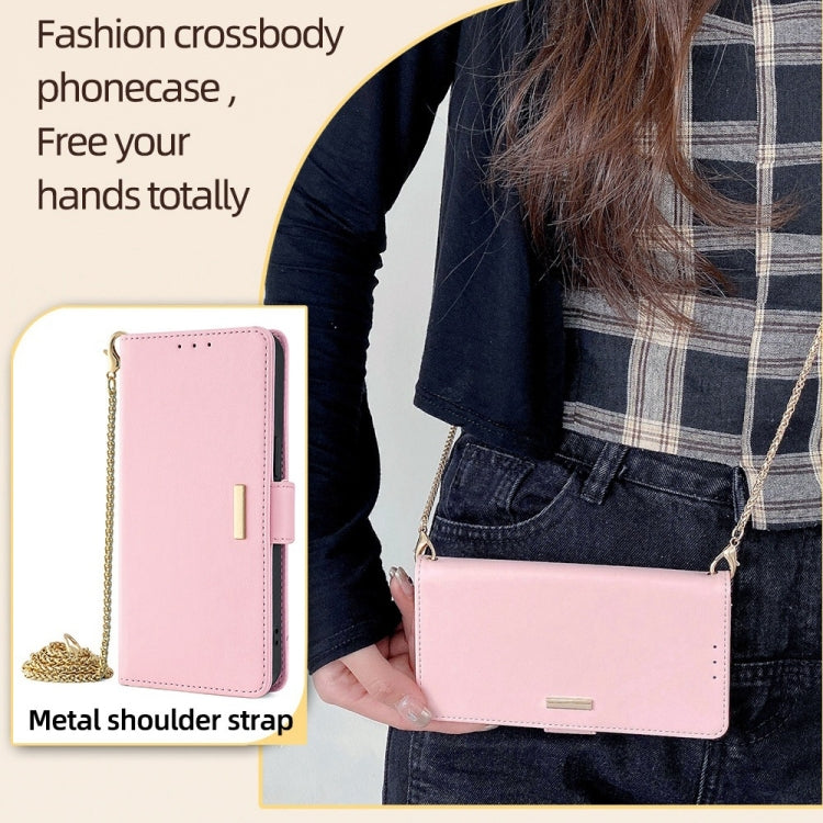 For Huawei Pura 70 Pro / 70 Pro+ 5G Crossbody Chain Leather Phone Case(Pink)