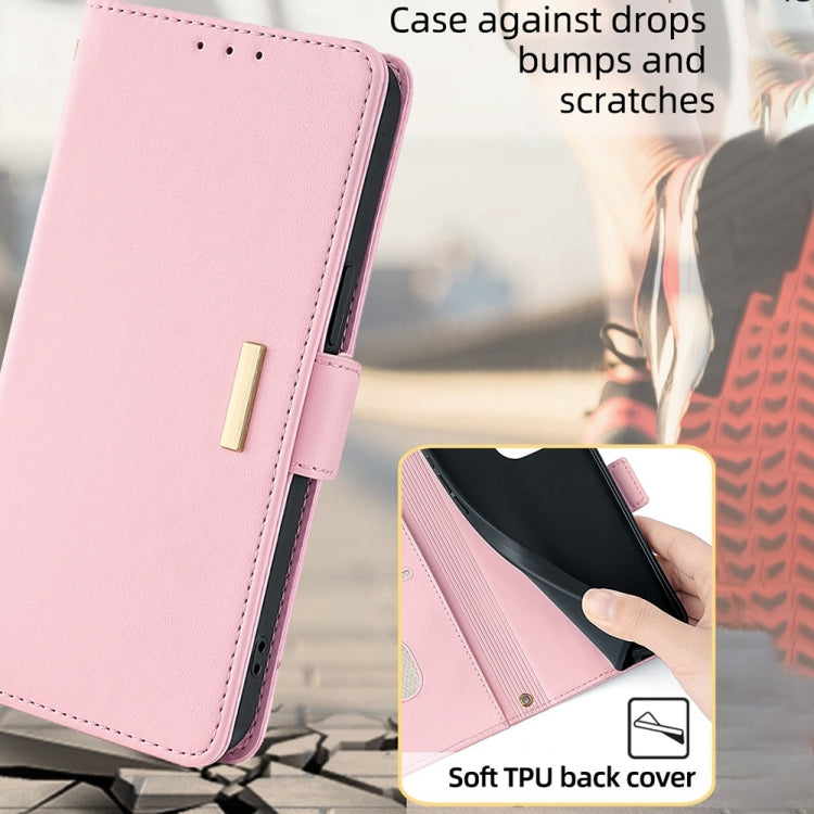 For Huawei Pura 70 Pro / 70 Pro+ 5G Crossbody Chain Leather Phone Case(Pink)