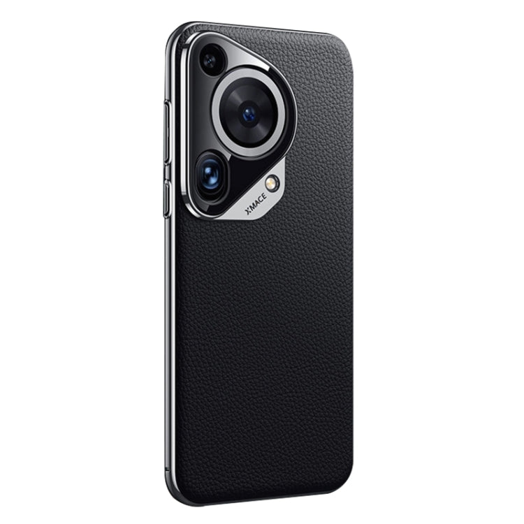 For Huawei Pura 70 Ultra Litchi Texture Genuine Leather Phone Case(Black) - free shipping - PMC Jewellery - Order now!