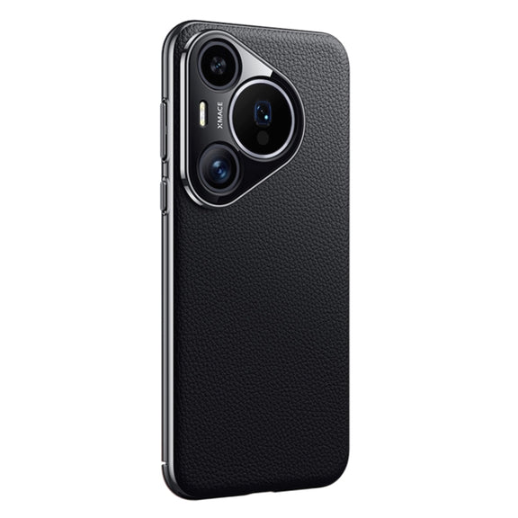 For Huawei Pura 70 Pro / Pro+ Litchi Texture Genuine Leather Phone Case(Black)