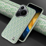 For Huawei Pura 70 Pro / Pro+ Plain Leather Printed Cooling Phone Case(Green)