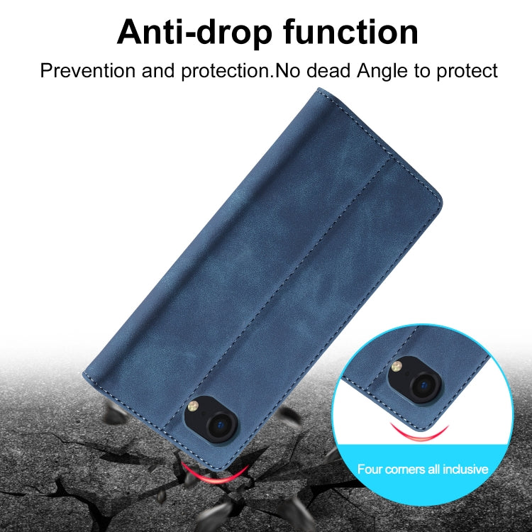 For iPhone 16e LC.IMEEKE Strong Magnetism Microfiber Leather Phone Case(Blue) - iPhone 16e Cases by LC.IMEEKE | Online Shopping South Africa | PMC TechLife | Buy Now Pay Later Mobicred