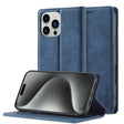 For iPhone 16 Pro LC.IMEEKE Strong Magnetism Microfiber Leather Phone Case(Blue) - iPhone 16 Pro Cases by LC.IMEEKE | Online Shopping South Africa | PMC TechLife | Buy Now Pay Later Mobicred