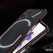 For Nothing Phone 2a Aurora Series Metal Frame Protective Phone Case(Black Purple)