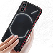 For Nothing Phone 2a Aurora Series Metal Frame Protective Phone Case(Black Blue)